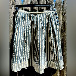 Kimchi & Blue.  Blue and white striped skirt with blue buttons. Size 4
